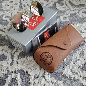 Ray Ban Aviator Sunglasses Copper Flash